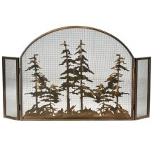 50" W X 30" H Tall Pines Arched Fireplace Screen