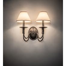 Bell 2 Light 15" Tall Wall Sconce