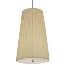 15" W Channell Tapered & Pleated Pendant