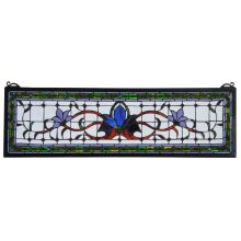 Fairytale Transom Hand-Crafted 10"H X 33"W Stained Glass Window