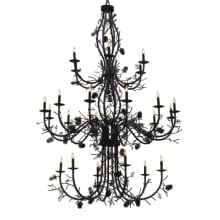 Pinecone 24 Light 60" Wide Taper Candle Style Chandelier