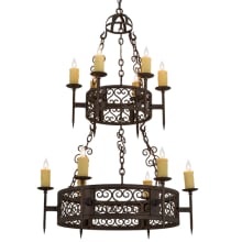 Toscano 12 Light 36" Wide Taper Candle Style Chandelier