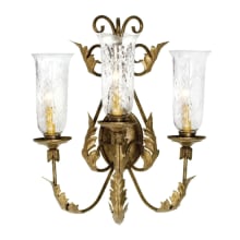 French 3 Light 22" Tall Wall Sconce