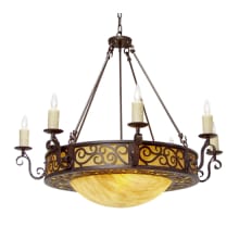 Delano 10 Light 42" Wide Taper Candle Style Chandelier - Cajun Spice Finish