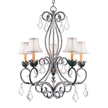 Felicia 5 Light 28" Wide Crystal Chandelier