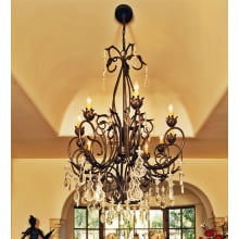 Felicia 10 Light 54" Wide Crystal Candle Style Chandelier