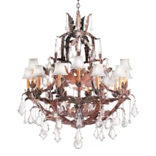 French Baroque 16 Light 36" Wide Crystal Chandelier