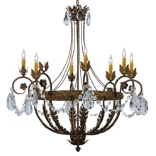 Antonia 8 Light 39" Wide Crystal Candle Style Chandelier