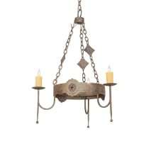 San Marino 3 Light 30" Wide Taper Candle Style Chandelier