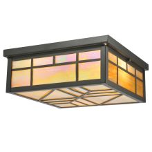 12.75" Square Santa Fe Flush Mount Ceiling Fixture