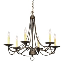 Edwin 6 Light 28" Wide Taper Candle Style Chandelier