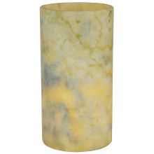 3.4" W X 6.5" H Jadestone Light Green Flat Top Candle Cover