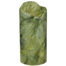 3.4" W X 7.5" H Jadestone Green Uneven Top Candle Cover