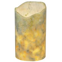 4" W X 7" H Jadestone Light Green Uneven Top Candle Cover
