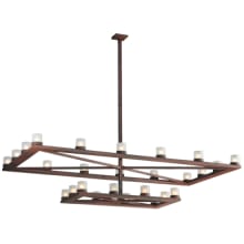 Stratum 26 Light 97" Wide Wrought Iron Candle Style Chandelier
