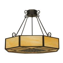 32.25" W Lakeside Octagon Semi-Flushmount Ceiling Fixture