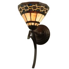 Ilona 1 Light 9" Wide Hand-Crafted Wall Sconce with Stained Glass