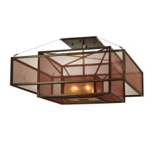 Quadrato Umador 4 Light 51" Wide Semi-Flush Square Ceiling Fixture - Gilded Tobacco Finish
