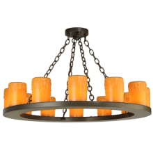 Loxley 12 Light 36" Wide Pillar Candle Style Chandelier