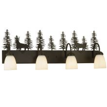 33" W Deer Through The Trees 4 Light Vanity Light