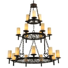 Newcastle 18 Light 48" Wide Pillar Candle Style Chandelier