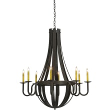 Barrel Stave Metallo 8 Light 42" Wide Taper Candle Style Chandelier