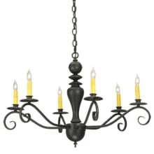 Emory 6 Light 33" Wide Taper Candle Style Chandelier