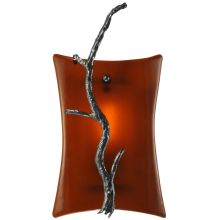 9" W Zweig Fused Glass Wall Sconce