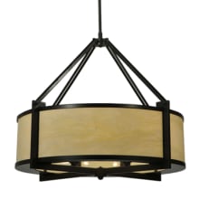 Cross Hatch 4 Light 30" Wide Pendant