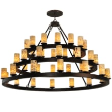 Loxley Horizon 42 Light 70" Wide Pillar Candle Style Chandelier
