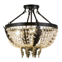 Chrisanne 3 Light 16" Wide Semi-Flush Bowl Ceiling Fixture