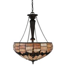 Concord 3 Light 20" Wide Hand-Crafted Pendant with Stained Glass