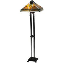 Abilene 2 Light 56" Tall Hand-Crafted Floor Lamp with Stained Glass