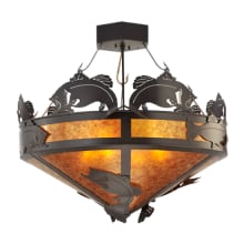 Catch of the Day 4 Light 38" Wide Semi-Flush Ceiling Fixture