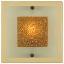 12" Square Bullion Fused Glass Wall Sconce