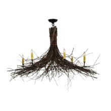 Twigs 6 Light 48" Wide Taper Candle Style Chandelier