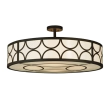 Revival Deco Cilindro 4 Light 36" Wide Semi-Flush Drum Ceiling Fixture