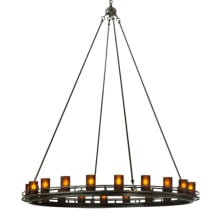 Barbury 20 Light 60" Wide Pillar Candle Style Chandelier