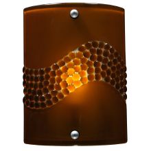 8.25" W Pietre Amber Fused Glass Wall Sconce