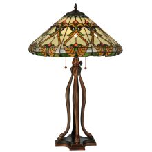 Middleton 3 Light 30" Tall Hand-Crafted Table Lamp with Stained Glass