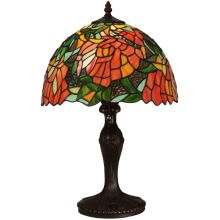 Lamella 1 Light 18" Tall Hand-Crafted Table Lamp with Stained Glass