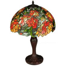 Lamella 2 Light 23" Tall Hand-Crafted Table Lamp with Stained Glass