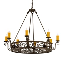 Delano 8 Light 42" Wide Taper Candle Style Chandelier - Custom Finish