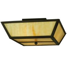 15" Square Madera Flush Mount Ceiling Fixture