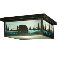 Bear Creek 2 Light 23" Wide Flush Mount Square Ceiling Fixture