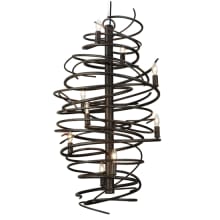 Cyclone 9 Light 21" Wide Taper Candle Style Chandelier