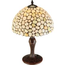 1 Light 19" Tall Hand-Crafted Table Lamp with Stained Glass