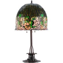 Vizcaya 3 Light 32" Tall Hand-Crafted Table Lamp with Stained Glass