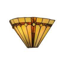 Belvidere 1 Light 13" Wide Hand-Crafted Wall Sconce with Stained Glass