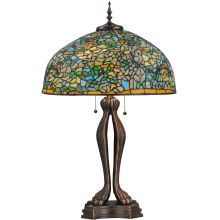 Labernum Trellis 2 Light 35.5" Tall Hand-Crafted Table Lamp with Stained Glass
